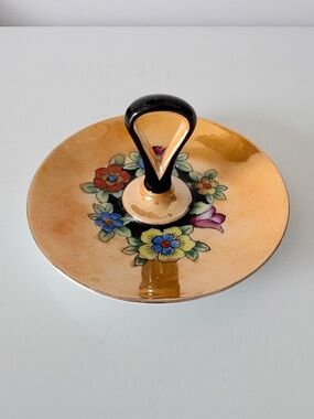 Vintage Noritake Handpainted Floral
Lemon Serving Dish Tea Service Lustreware 5"